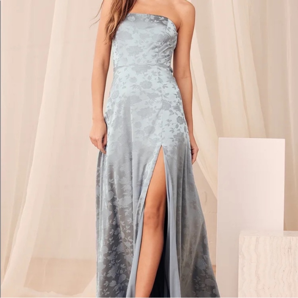 Jaquard blue dress